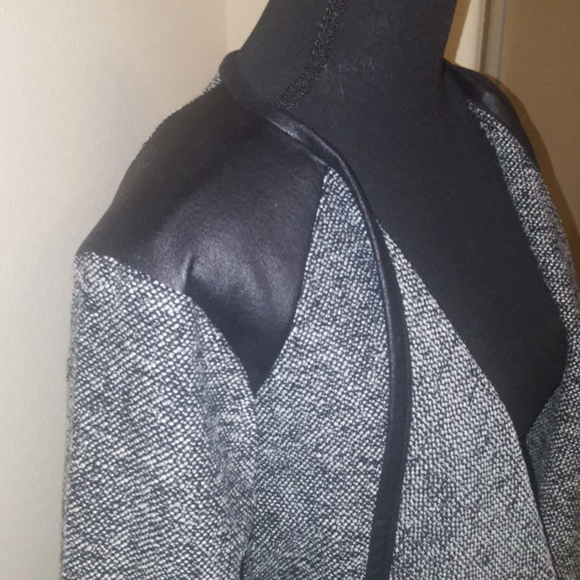 ❤Black Faux Leather Trim a.n.a Jacket❤ - Picture 3 of 13